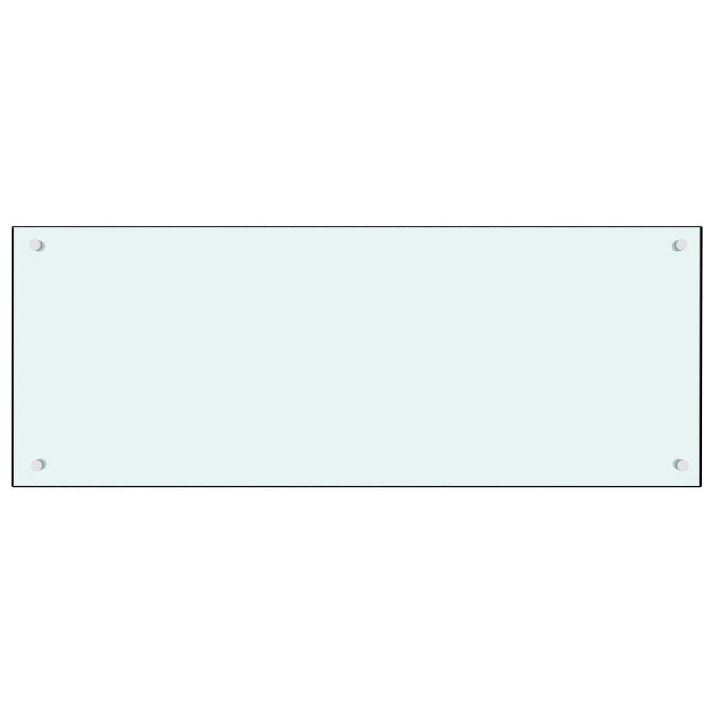vidaXL Panel ochronny do kuchni, biały, 100x40 cm, szkło hartowane