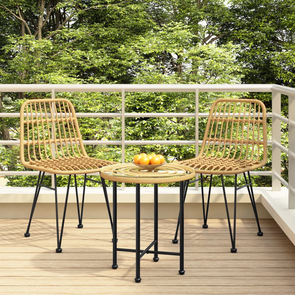 vidaXL Krzesła ogrodowe, 2 szt., 48x62x84 cm, rattan PE