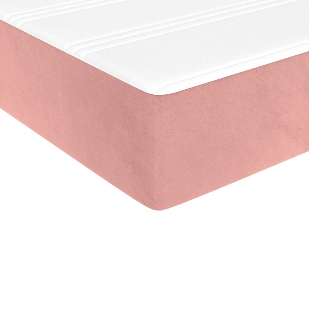 vidaXL Materac kieszeniowy, różowy, 100x200x20 cm, tkanina