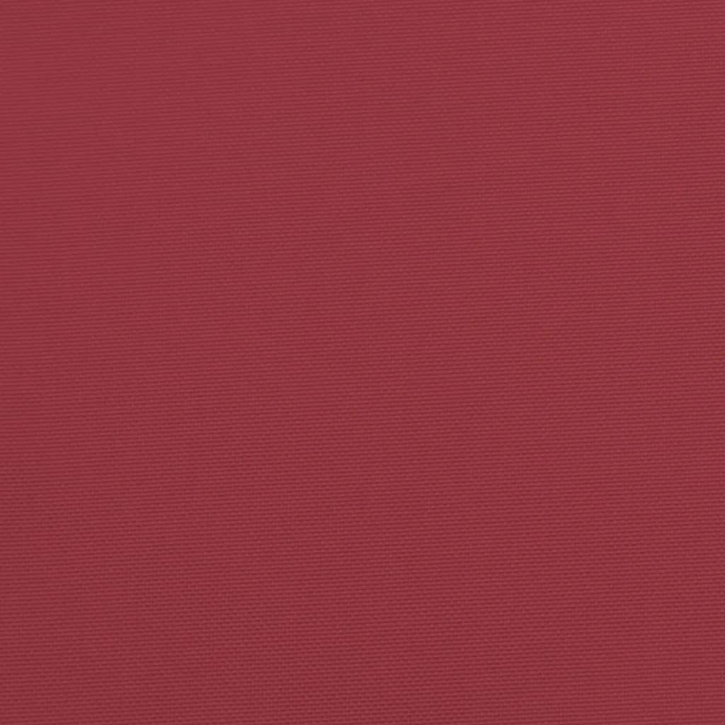 vidaXL Poduszki na krzesła, 6 szt., winna czerwień 40x40x7 cm, tkanina