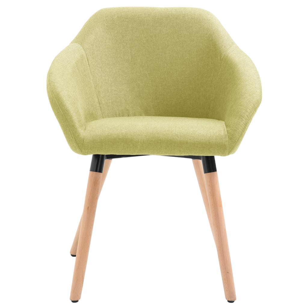 vidaXL Krzesła stołowe, 6 szt., zielone, obite tkaniną