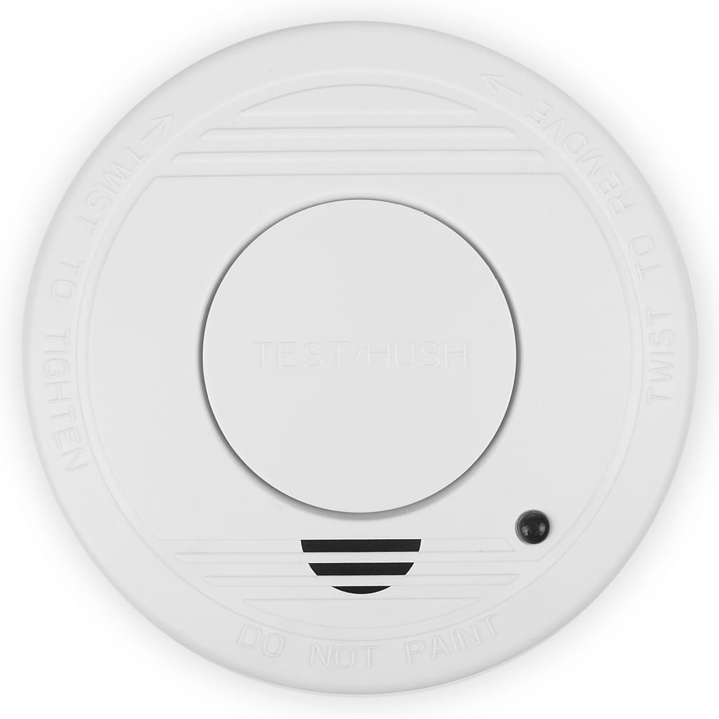 Smartwares Czujnik dymu z alarmem, 10x10x3,5 cm, biały