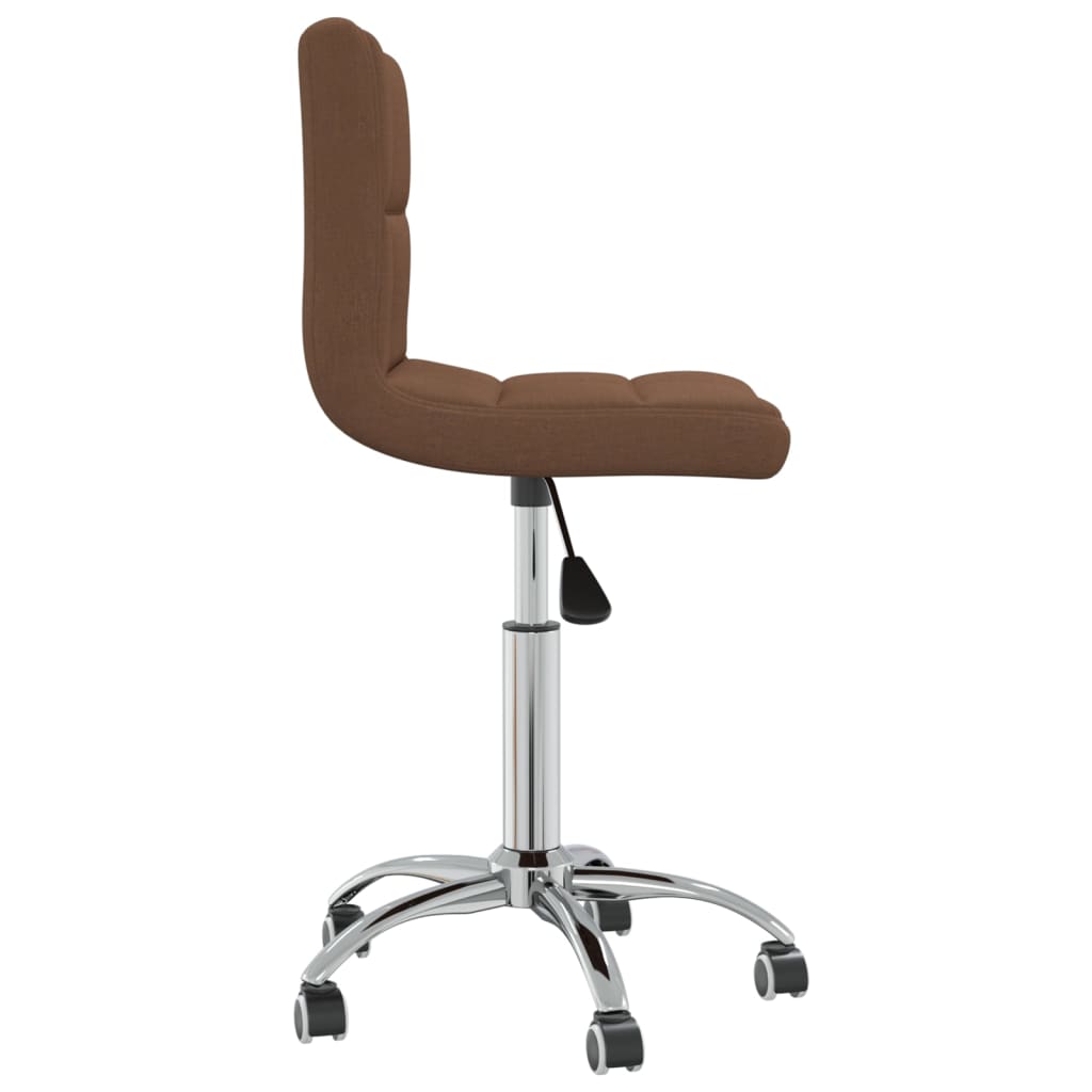 vidaXL Obrotowe krzesło biurowe, brązowe, tapicerowane tkaniną