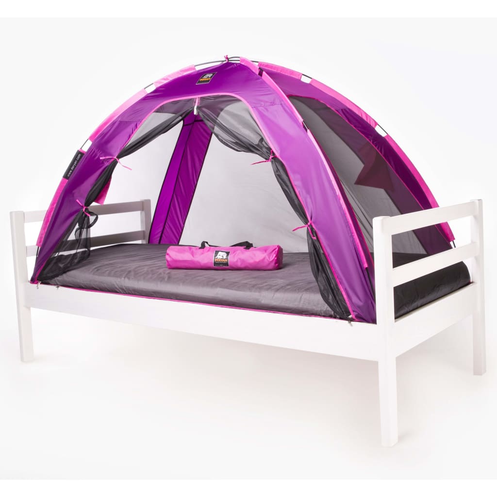DERYAN Moskitiera namiot na łóżko, 200x90x110 cm, fioletowa