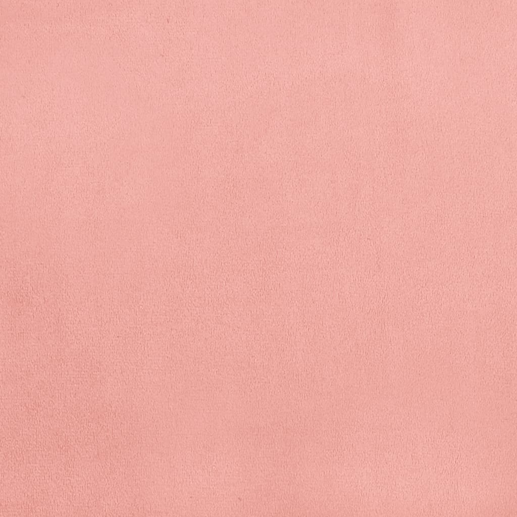 vidaXL Łóżko kontynentalne, różowa, 90x190 cm, tapicerowana aksamitem