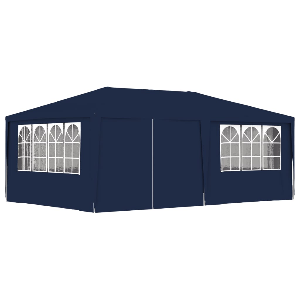 vidaXL Namiot imprezowy ze ściankami, 4x6 m, niebieski, 90 g/m²