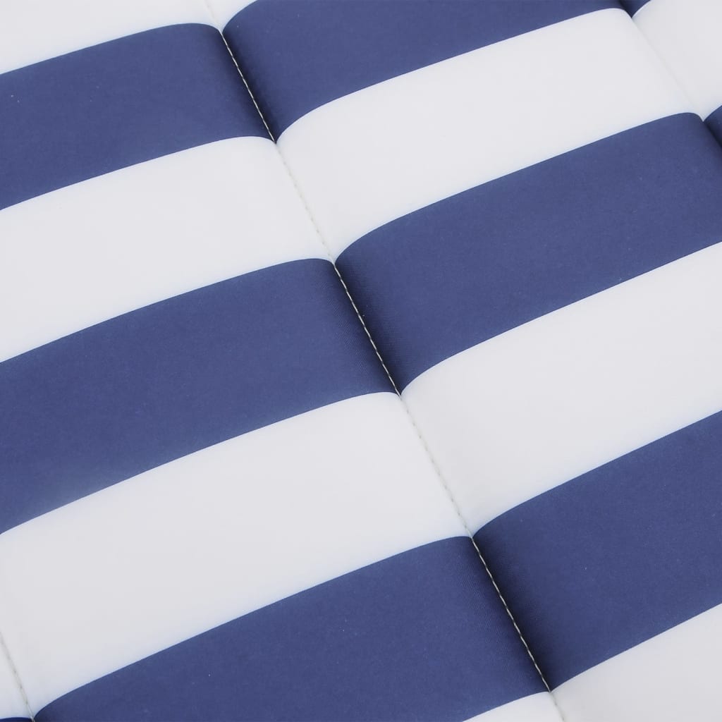 vidaXL Poduszka na leżak, niebiesko-białe paski, tkanina Oxford