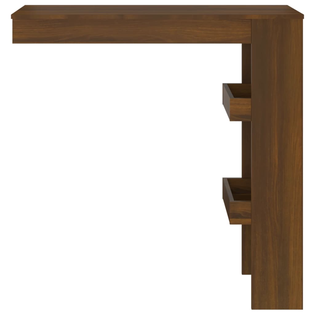 vidaXL Ścienny stolik barowy, brązowy dąb, 102x45x103,5 cm