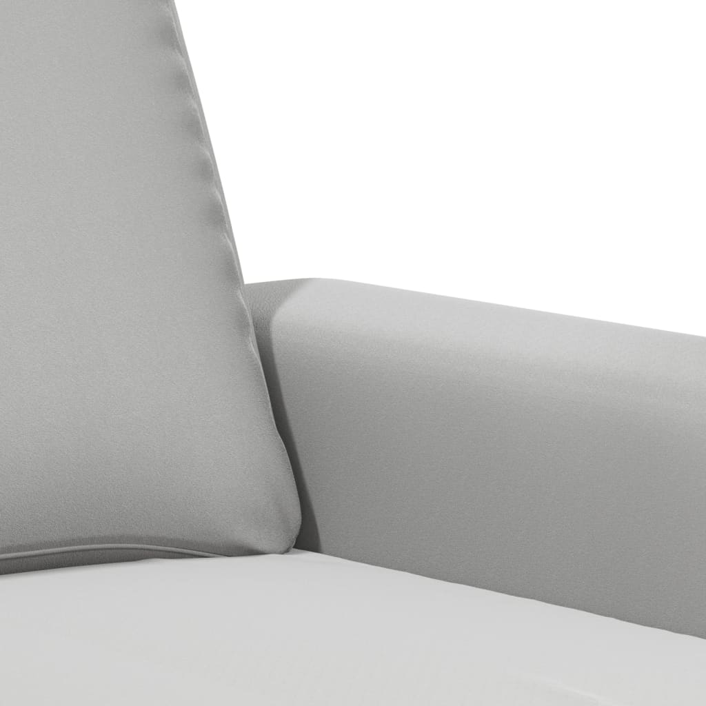 vidaXL Sofa 2-osobowa, jasnoszary, 140 cm, tapicerowana mikrofibrą