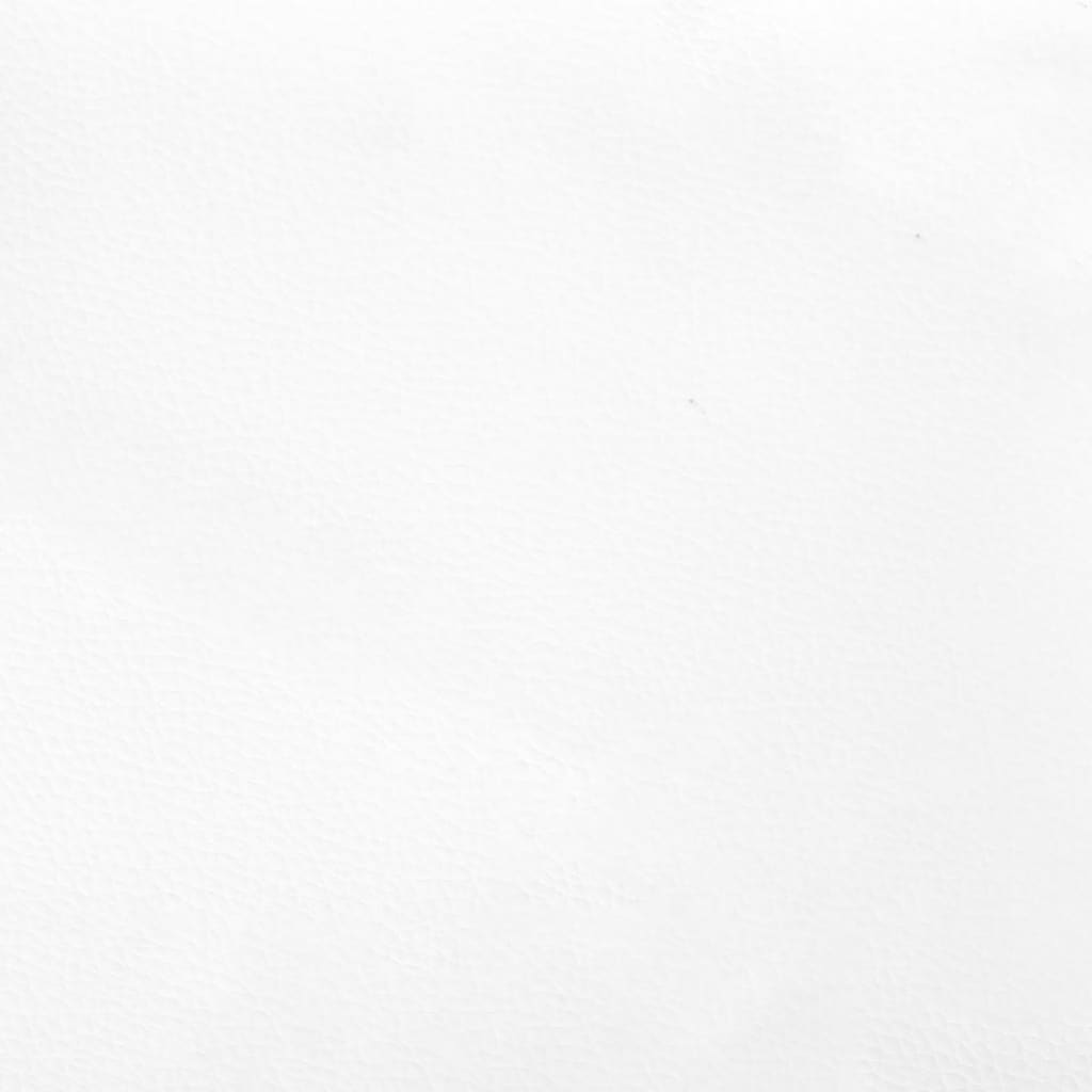 vidaXL Zagłówek uszak, biały, 147x16x78/88 cm, sztuczna skóra