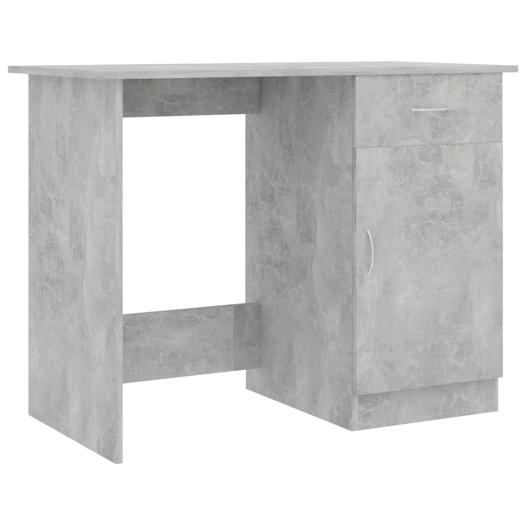 vidaXL Biurko, szarość betonu, 100x50x76 cm, materiał drewnopochodny