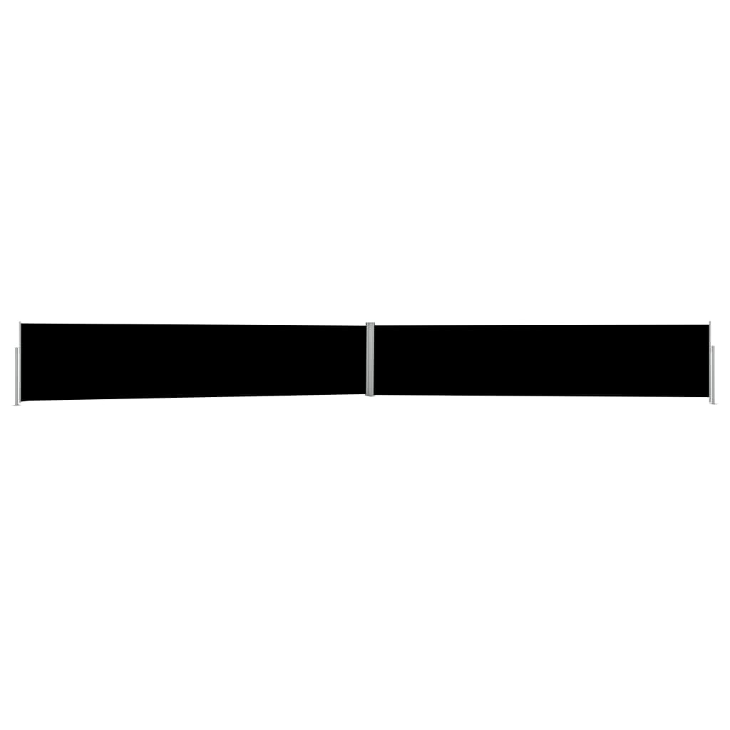 vidaXL Wysuwana markiza boczna na taras, 140x1200 cm, czarna