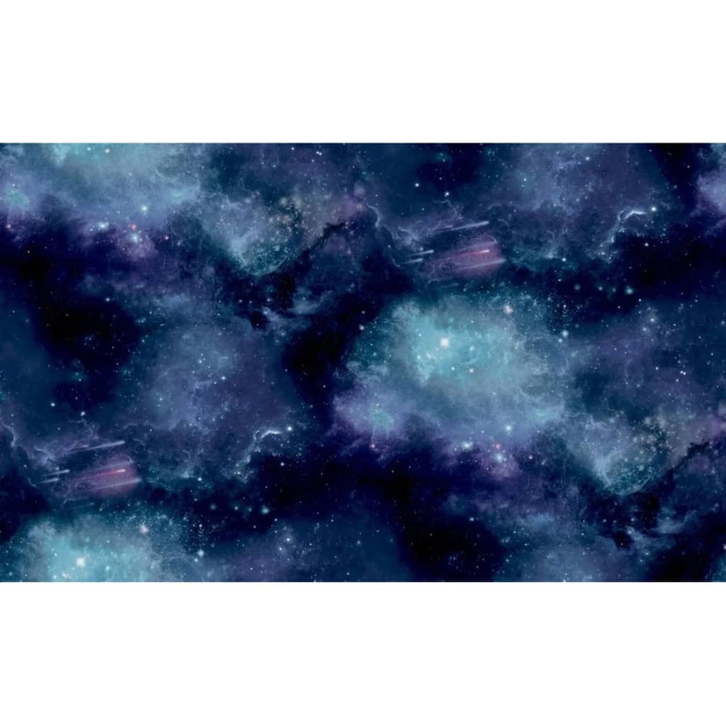 Good Vibes Tapeta Galaxy with Stars, czarno-fioletowa