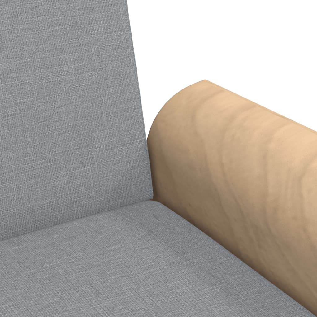 vidaXL Rozkładana kanapa z podłokietnikami, jasnoszara, obita tkaniną