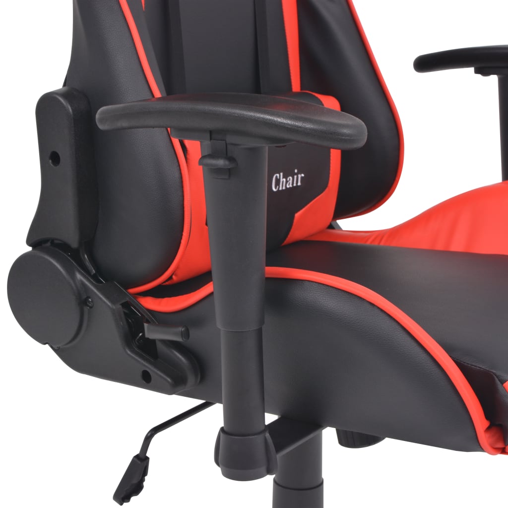 vidaXL Rozkładane krzesło biurowe, sportowe, sztuczna skóra, czerwone