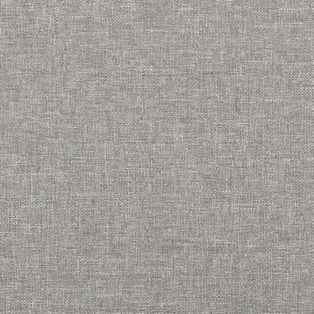 vidaXL Rama łóżka z zagłówkiem, jasnoszara, 200x200 cm, obita tkaniną
