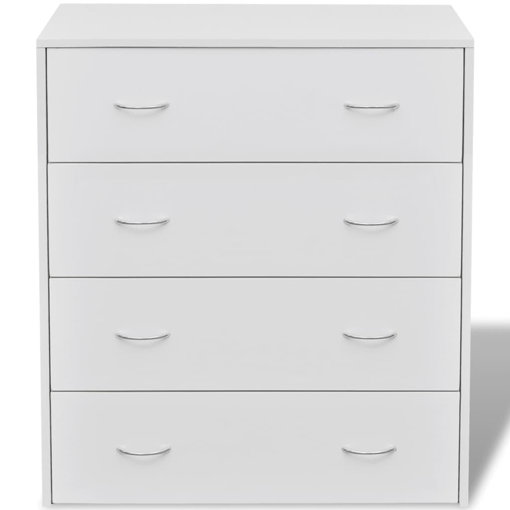 vidaXL Komoda z 4 szufladami, 60 x 30,5 x 71 cm, biała