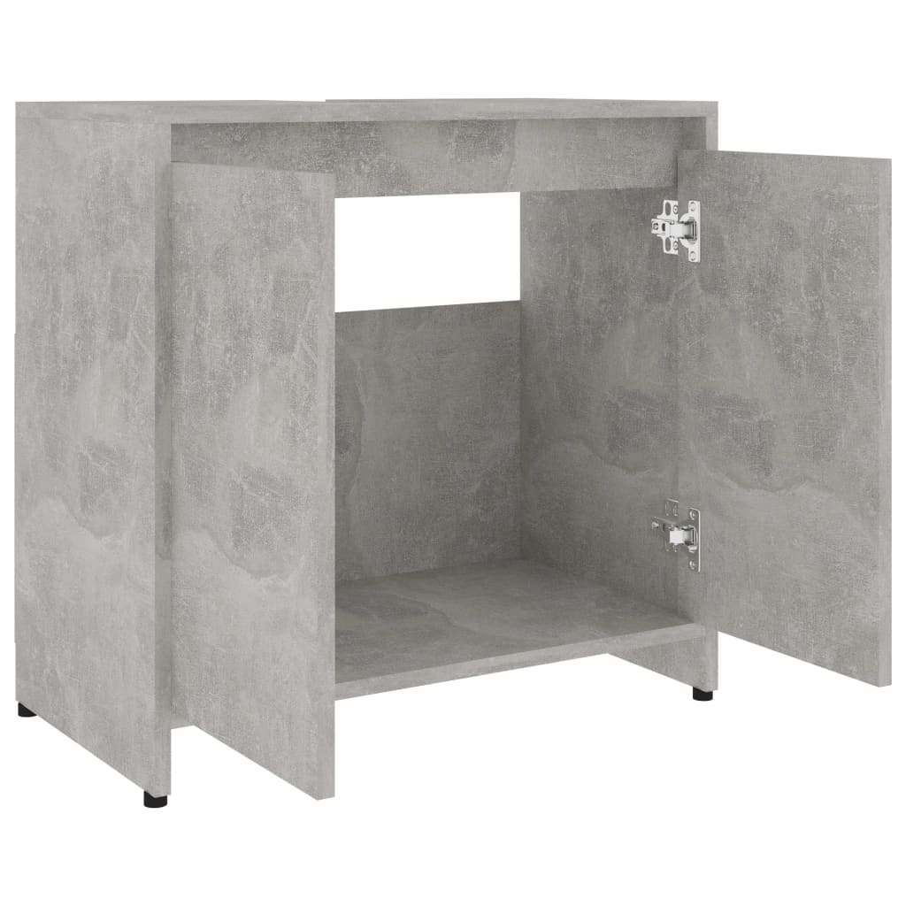 vidaXL Szafka łazienkowa, szarość betonu, 60x33x61 cm, płyta wiórowa