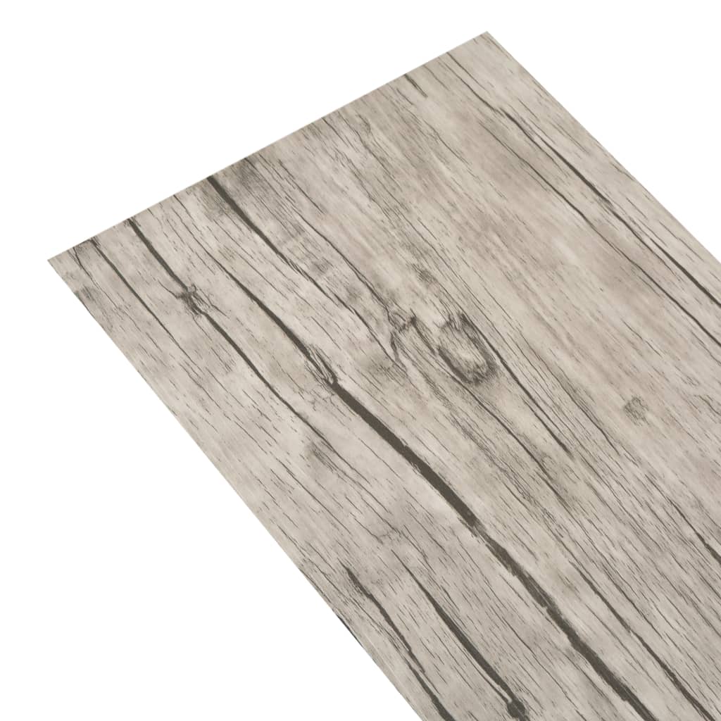 vidaXL Samoprzylepne panele podłogowe z PVC, 5,21 m², 2 mm, płowy dąb