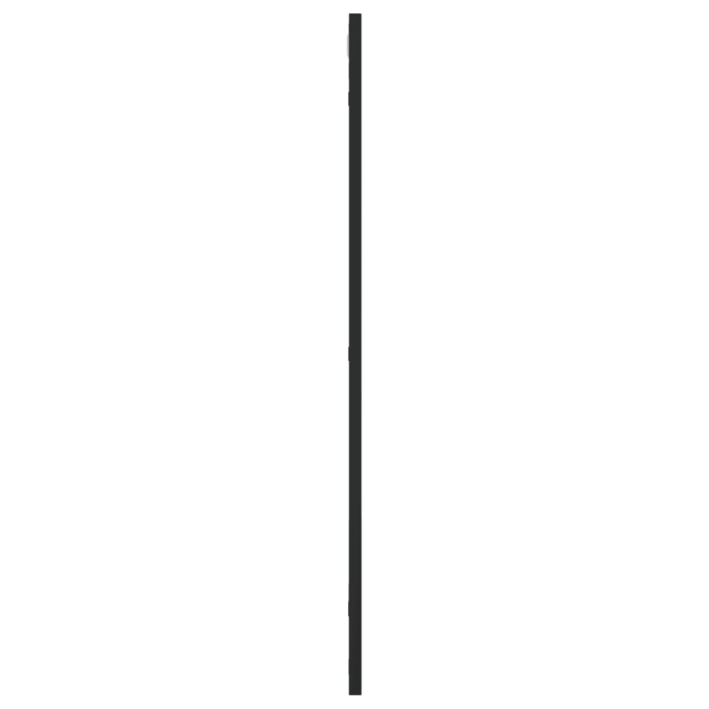 vidaXL Lustro ścienne, czarne, 50x80 cm, prostokątne, żelazo