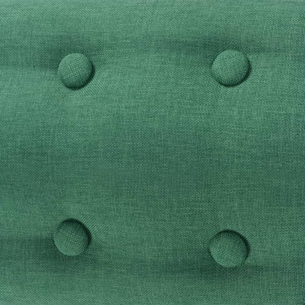 vidaXL Fotel, zielony, tkanina