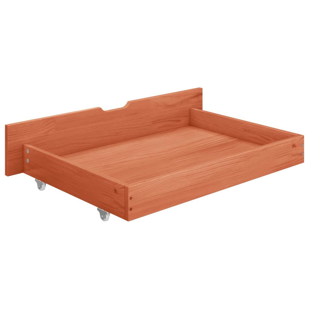vidaXL Rama łóżka z baldachimem i 4 szufladami, sosna, 140 x 200 cm
