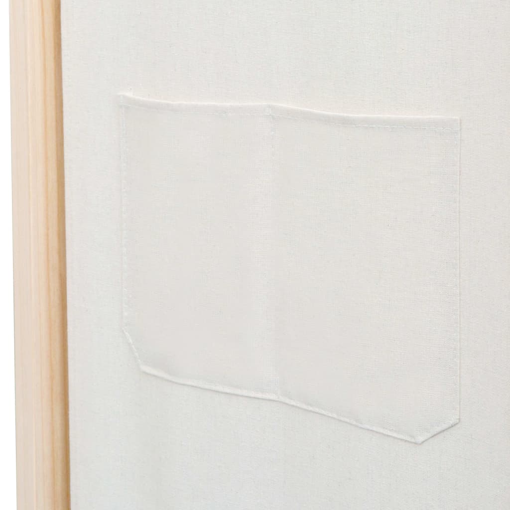 vidaXL Parawan 4-panelowy, kremowy, 160x170x4 cm, tkanina