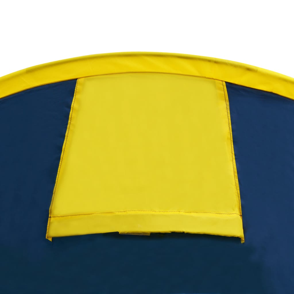 vidaXL Namiot, 4-osobowy, granatowy/żółty