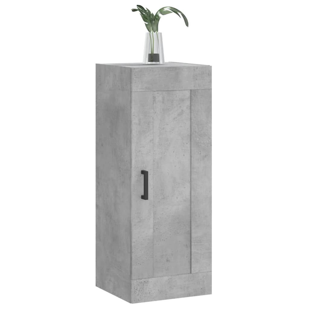 vidaXL Szafka wisząca, szarość betonu, 34,5x34x90 cm