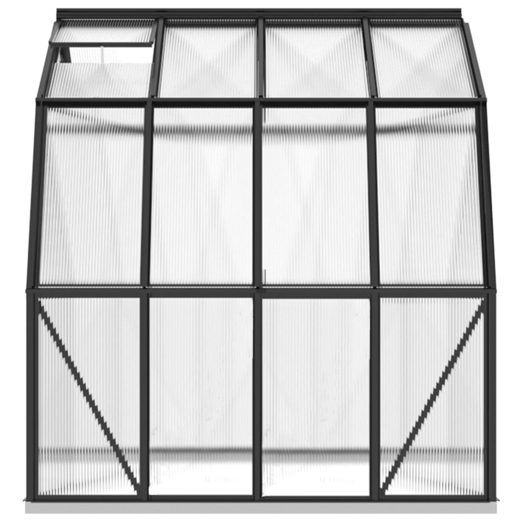 vidaXL Szklarnia z ramą podstawy, antracytowa, 6,43 m², aluminiowa