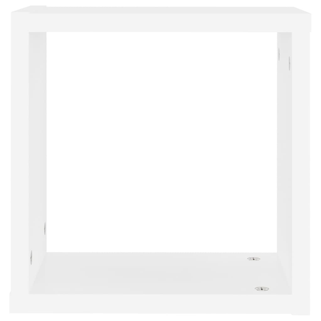 vidaXL Półki ścienne kostki, 4 szt., białe, 30x15x30 cm