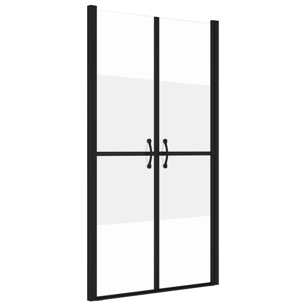 vidaXL Drzwi prysznicowe, szkło częściowo mrożone, ESG, (83-86)x190 cm