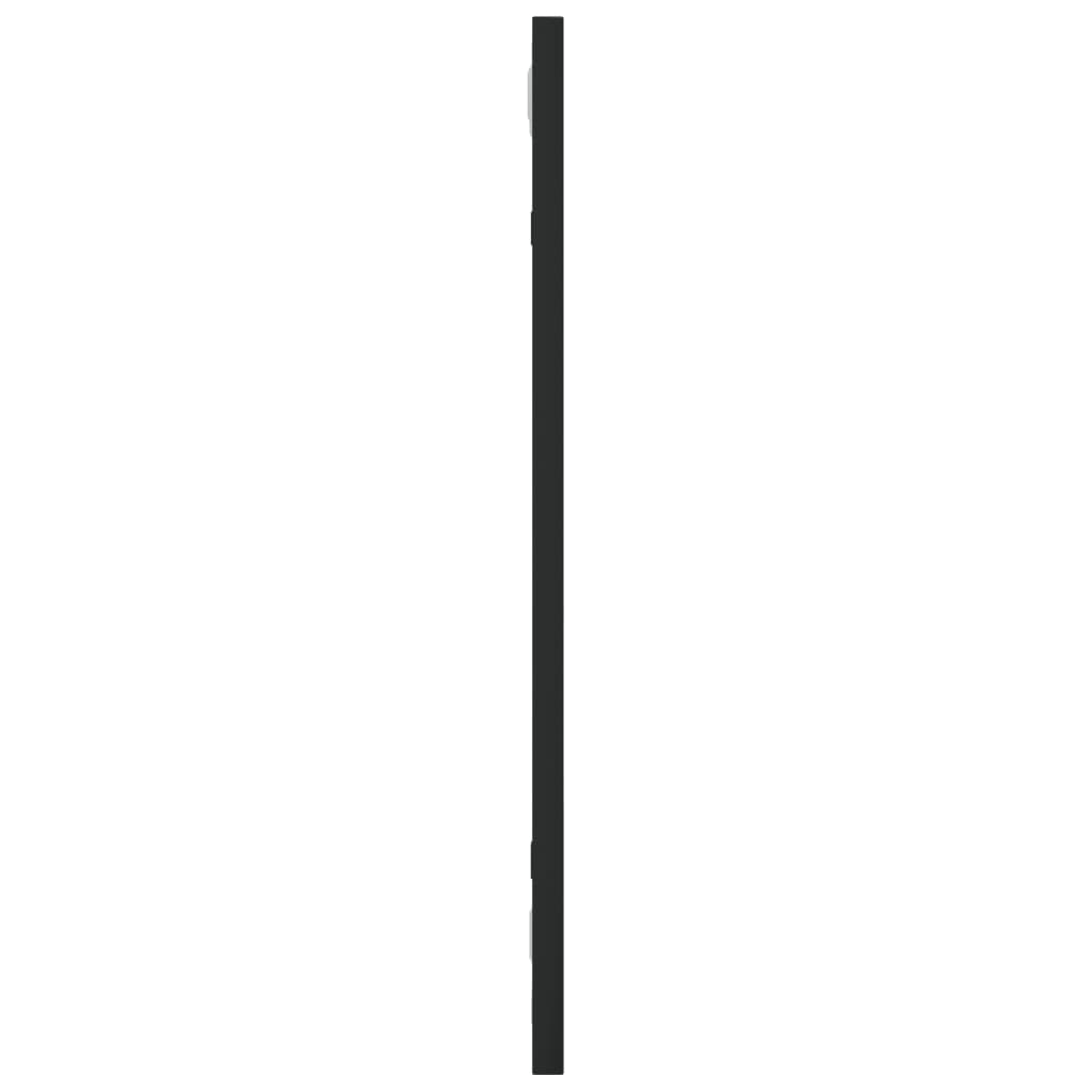 vidaXL Lustro ścienne, czarne, 20x50 cm, prostokątne, żelazo