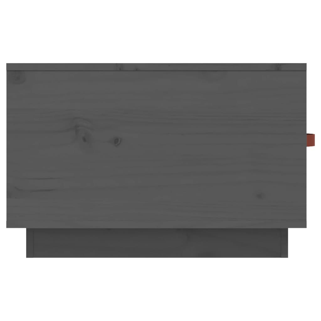 vidaXL Stolik kawowy, szary, 60x53x35 cm, lite drewno sosnowe