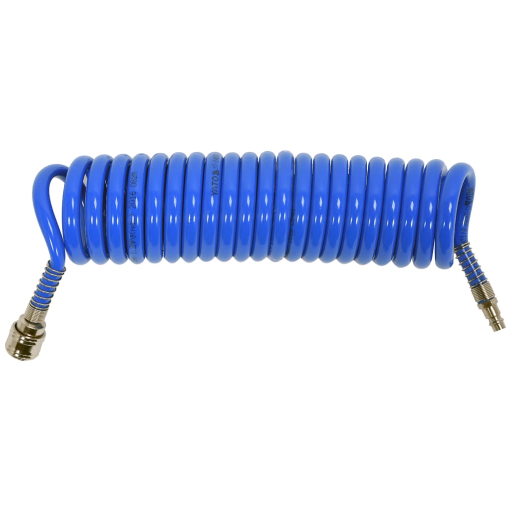YATO Spiralny wąż pneumatyczny, PU, 5 m, niebieski