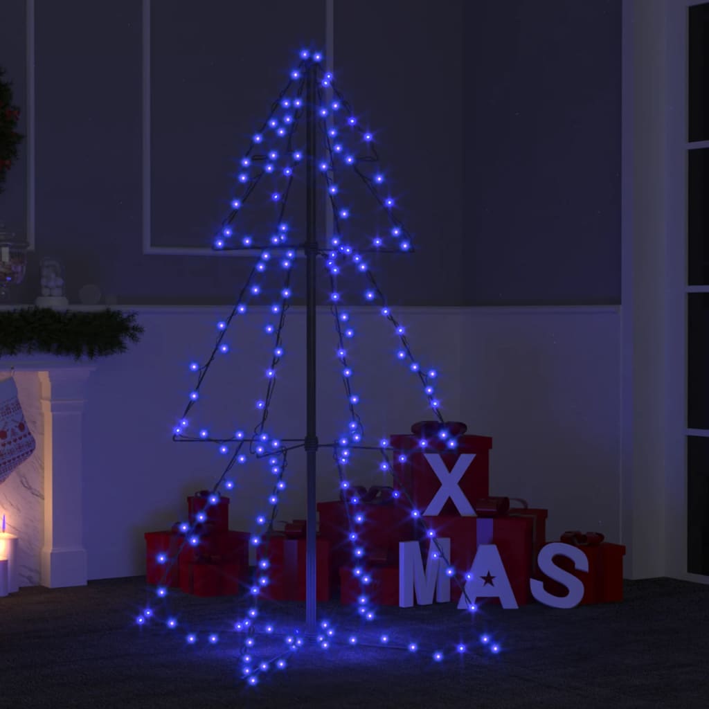 vidaXL Ozdoba świąteczna LED w kształcie choinki, 160 LED, 78x120 cm