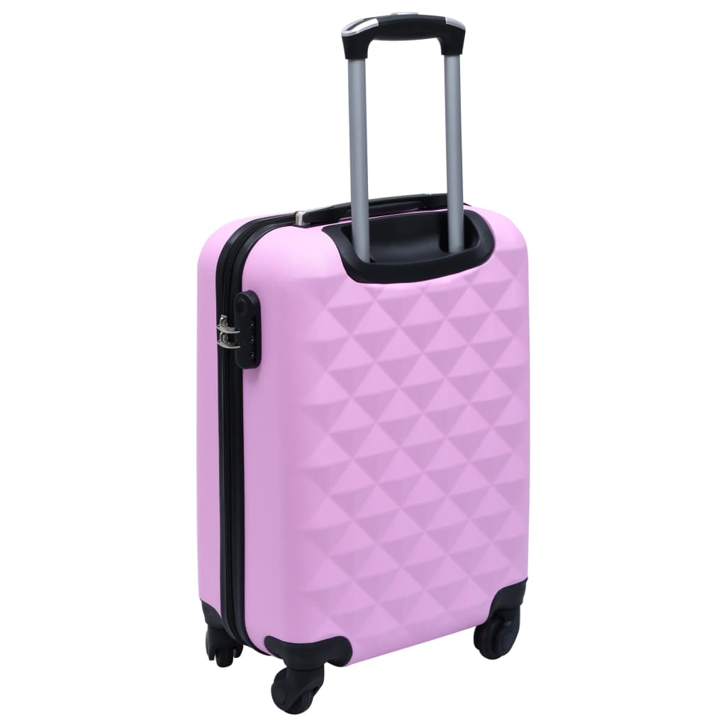vidaXL Zestaw twardych walizek na kółkach, 2 szt., różowy, ABS