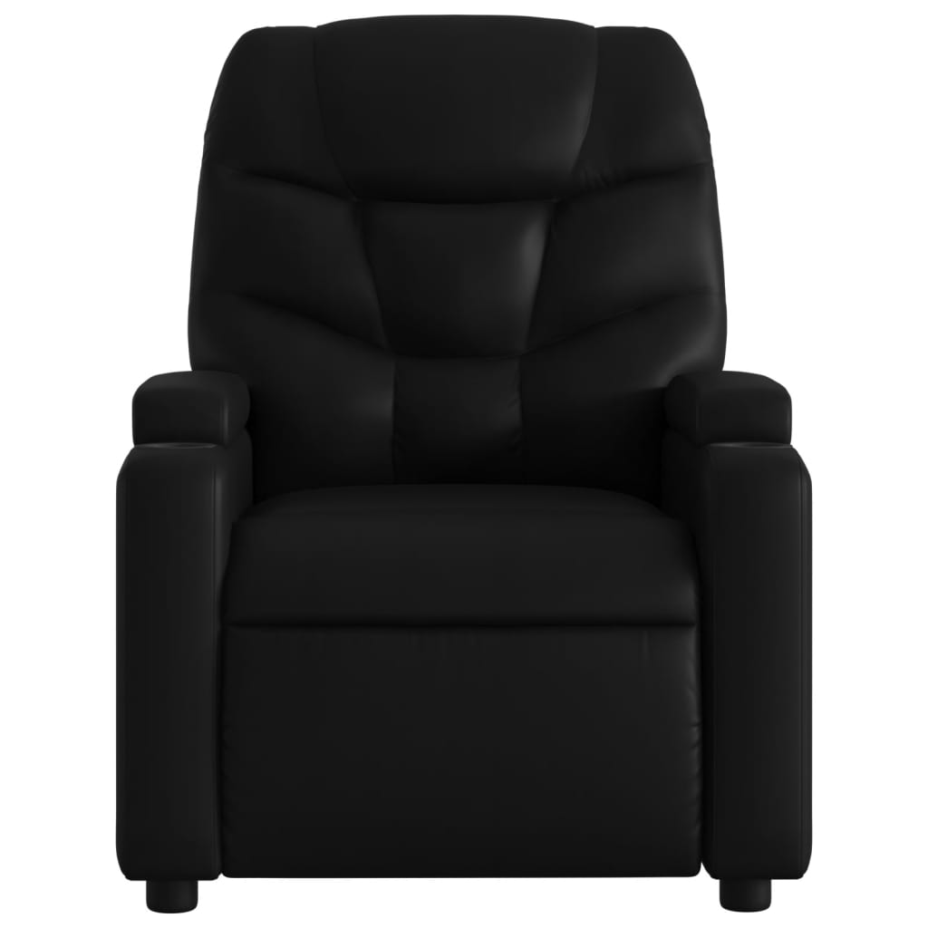 vidaXL Elektryczny fotel rozkładany, czarny, obity sztuczną skórą