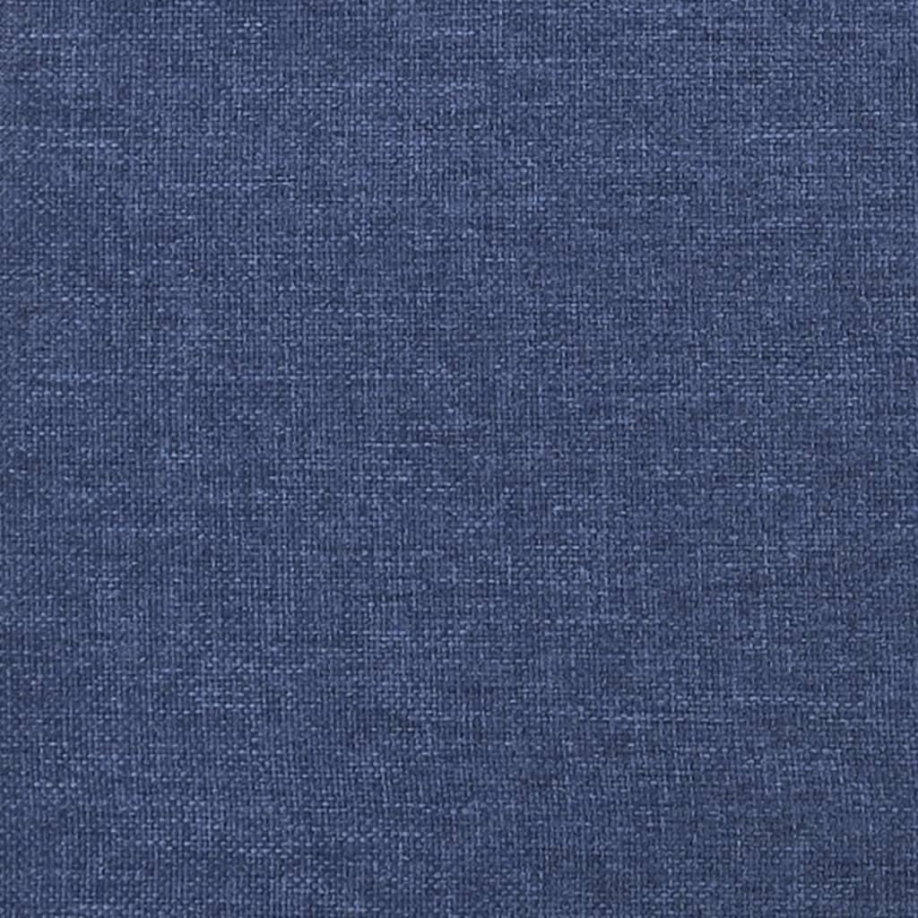 vidaXL Łóżko kontynentalne z materacem, niebieskie, 120x190cm, tkanina