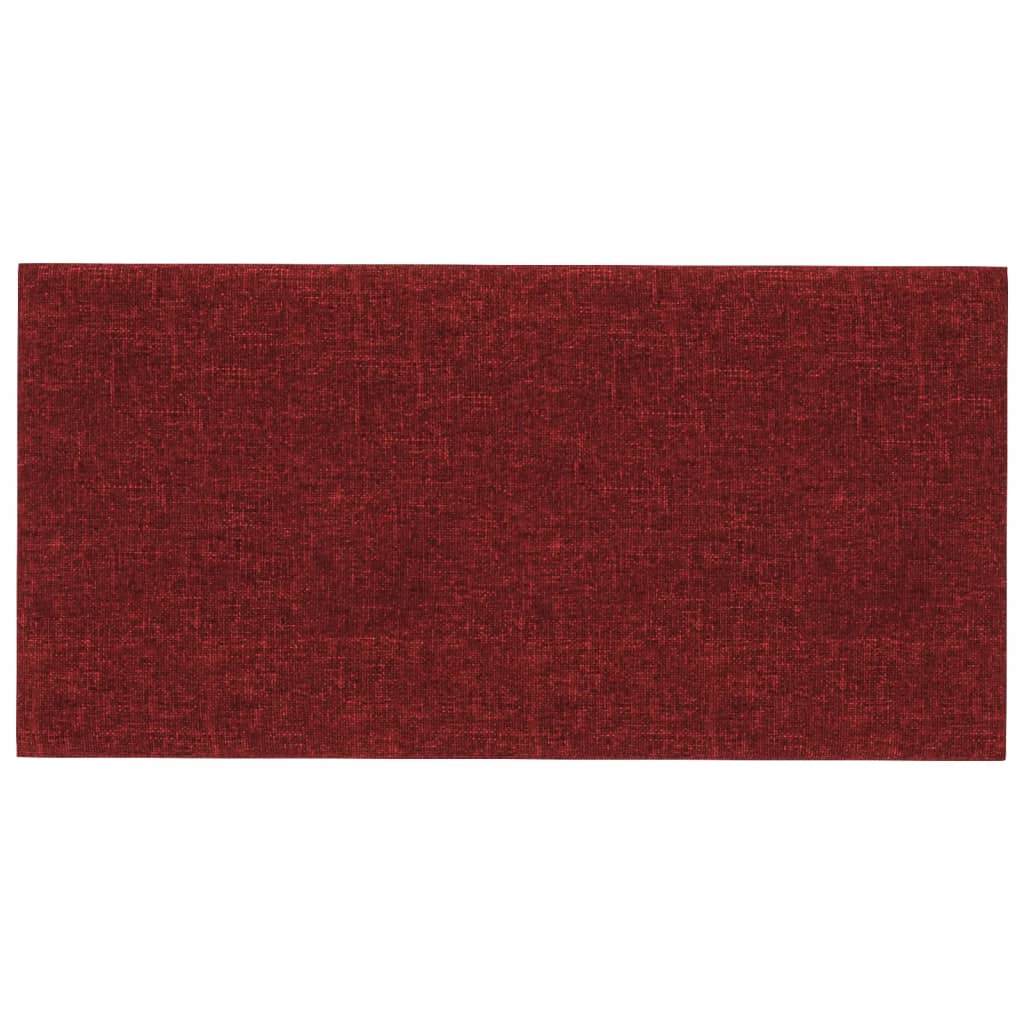 vidaXL Panele ścienne, 12 szt., kolor wina, 30x15 cm, tkanina, 0,54 m²