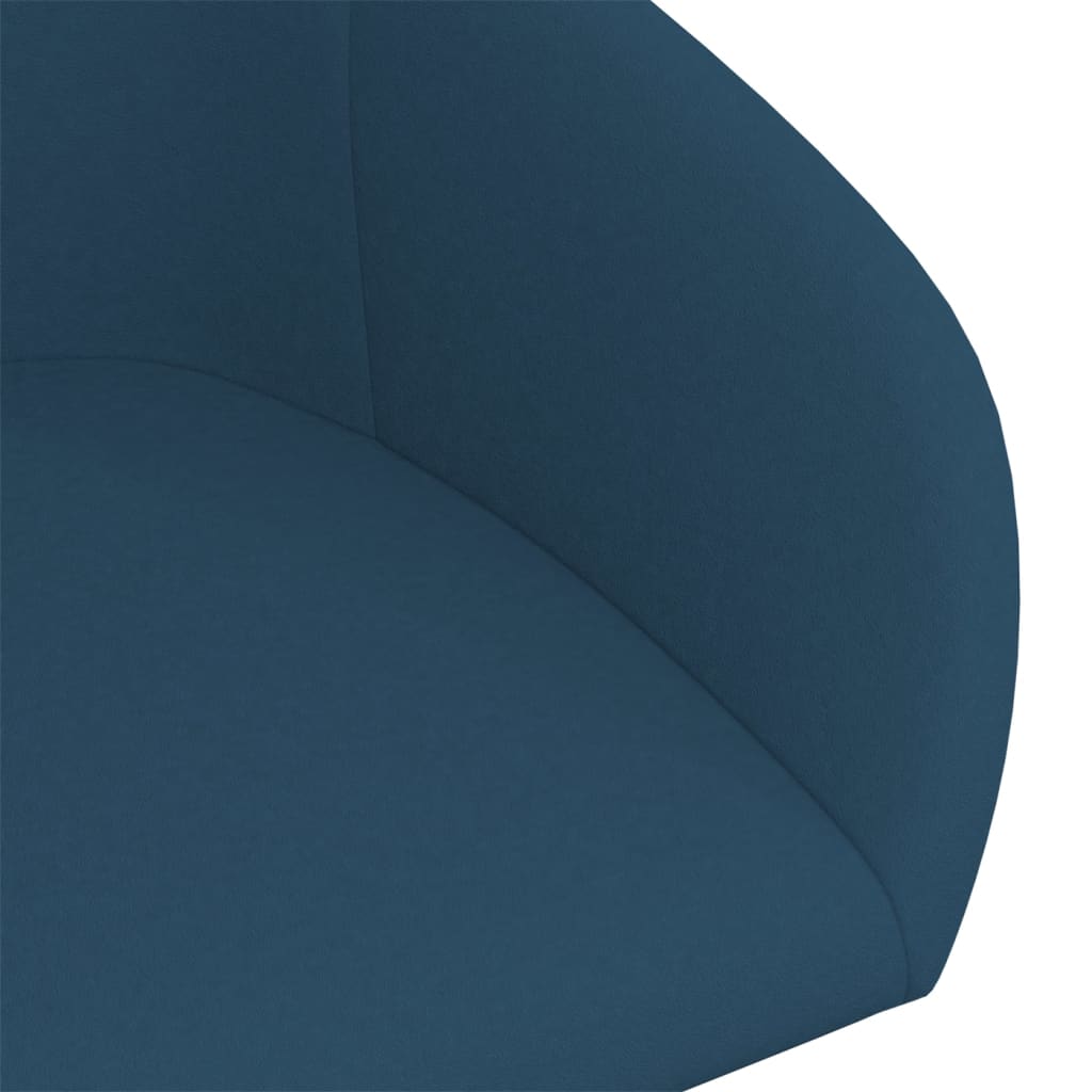 vidaXL Obrotowe krzesła stołowe, 2 szt., niebieskie, aksamitne