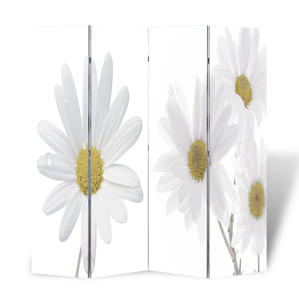 vidaXL Składany parawan, 160x170 cm, motyw kwiatowy
