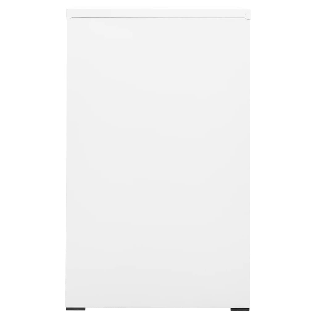 vidaXL Szafka kartotekowa, biała, 46x62x102,5 cm, stalowa