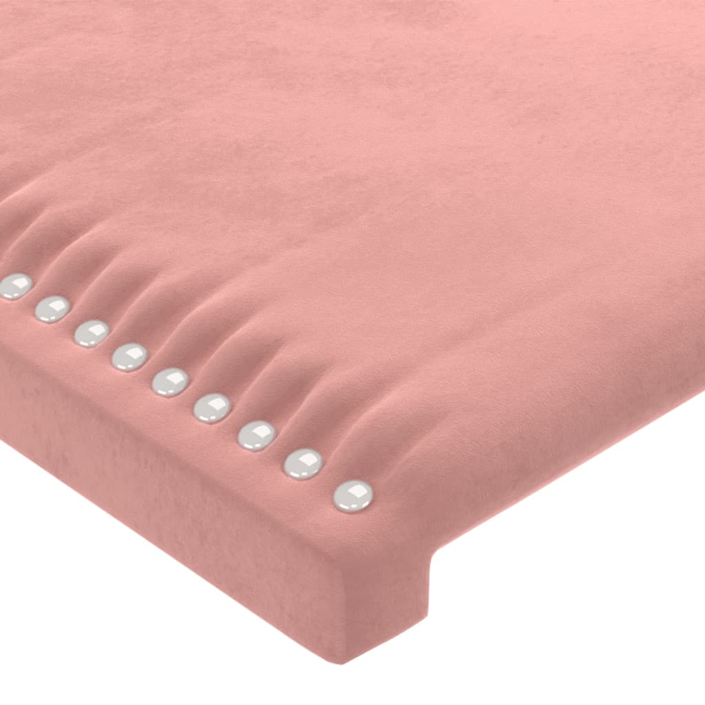 vidaXL Zagłówki do łóżka, 2 szt., różowy, 80x5x78/88 cm, aksamit