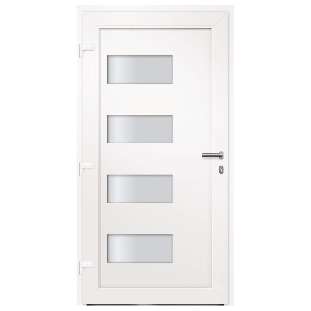 vidaXL Drzwi frontowe, aluminium i PVC, antracytowe, 110x210 cm