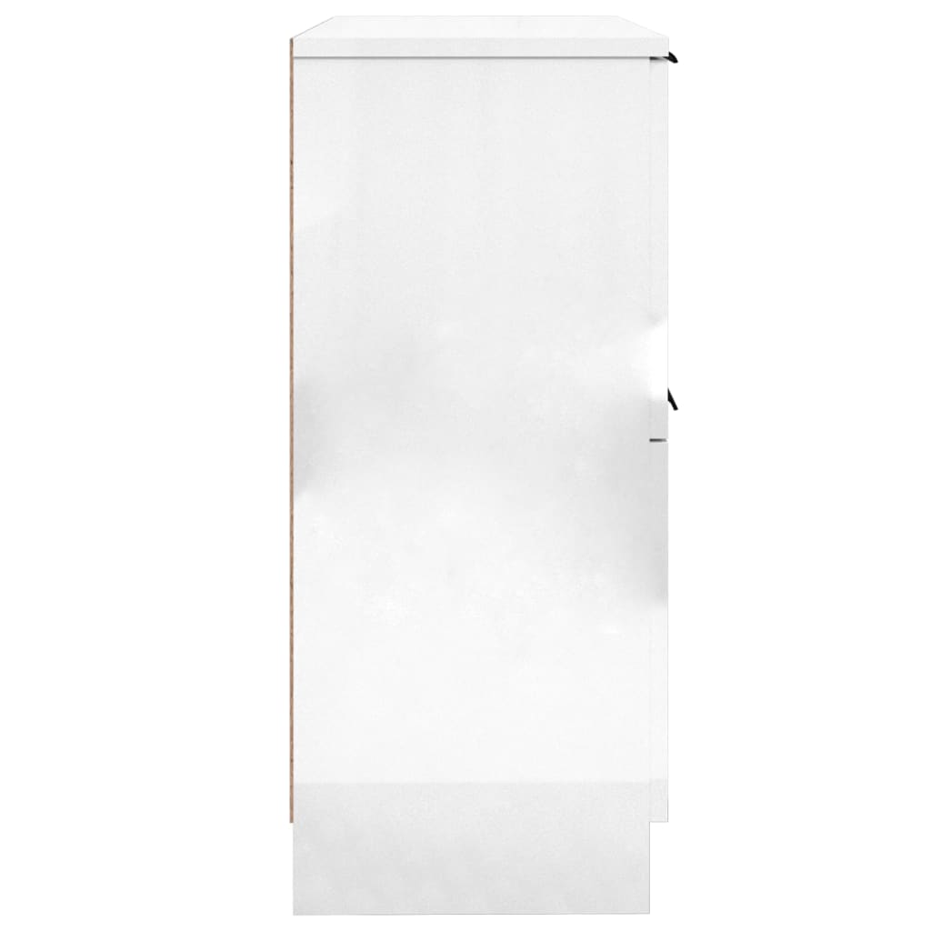 vidaXL Szafka, biała z połyskiem, 30x30x70 cm, materiał drewnopochodny