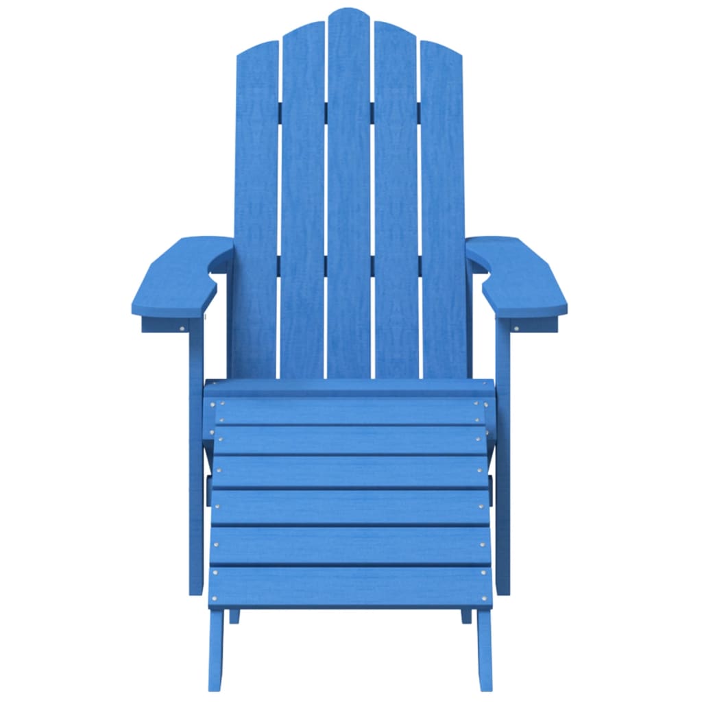 vidaXL Krzesła ogrodowe Adirondack z podnóżkami, 2 szt., niebieskie