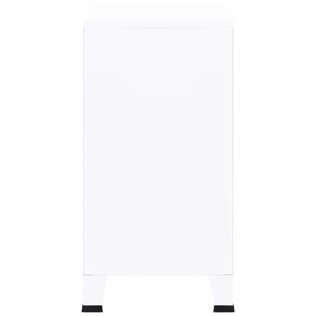 vidaXL Industrialna szafka, biała, 75x40x80 cm, stalowa