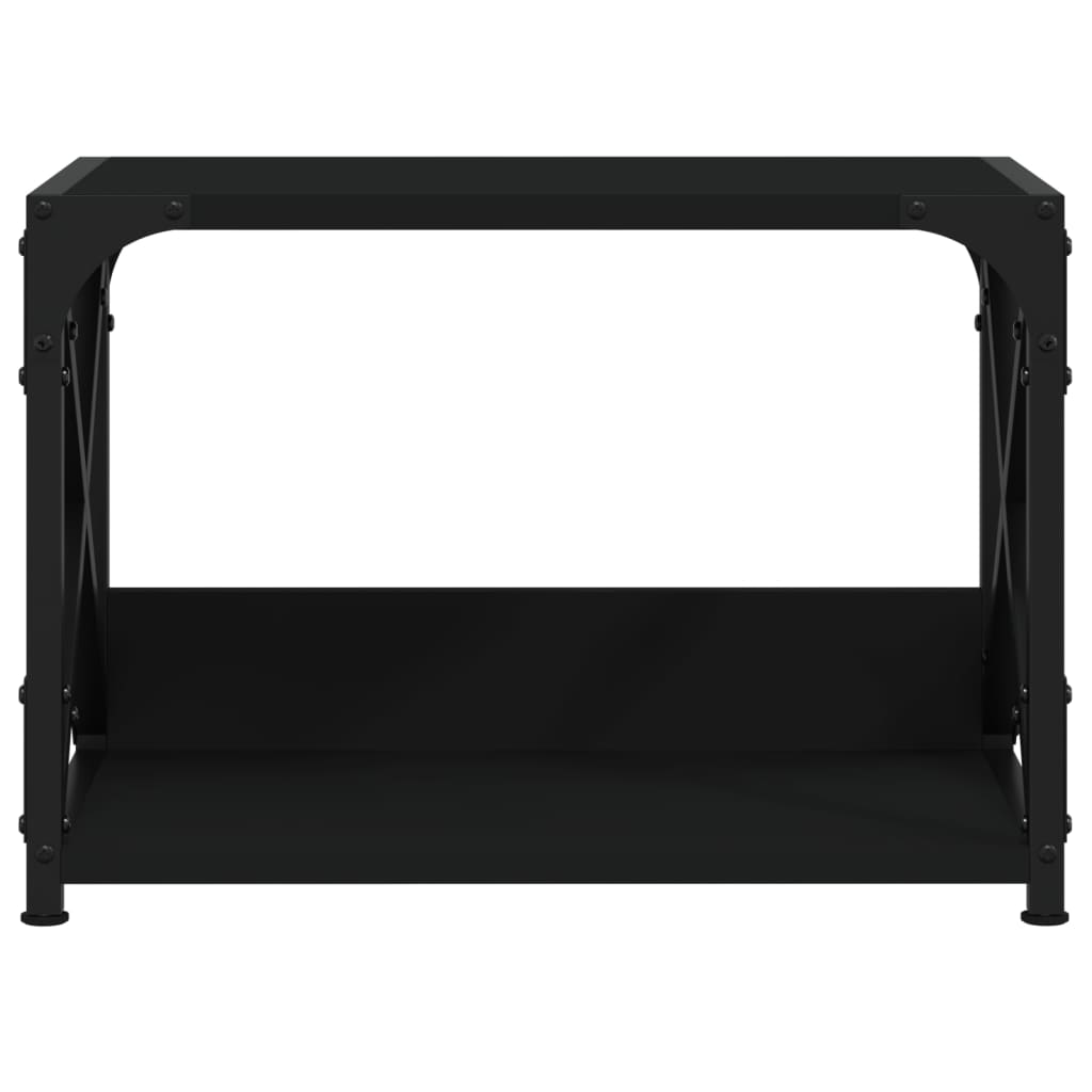 vidaXL Stojak pod drukarkę, 2-poziomowy, czarny, 44x26x31,5 cm