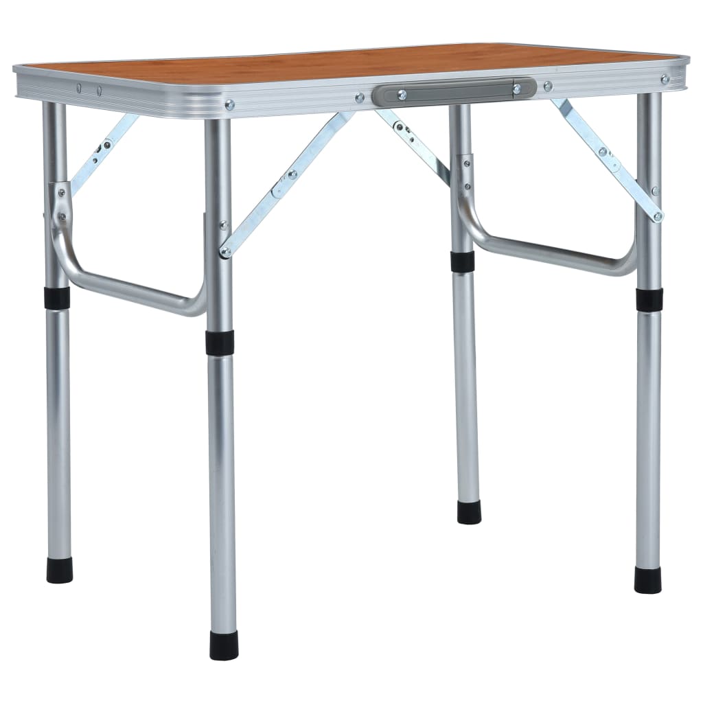 vidaXL Składany stolik turystyczny, aluminiowy, 60 x 45 cm